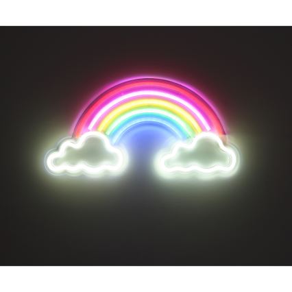 Globo - Decoração de parede LED com néons LED/3W/USB arco-íris