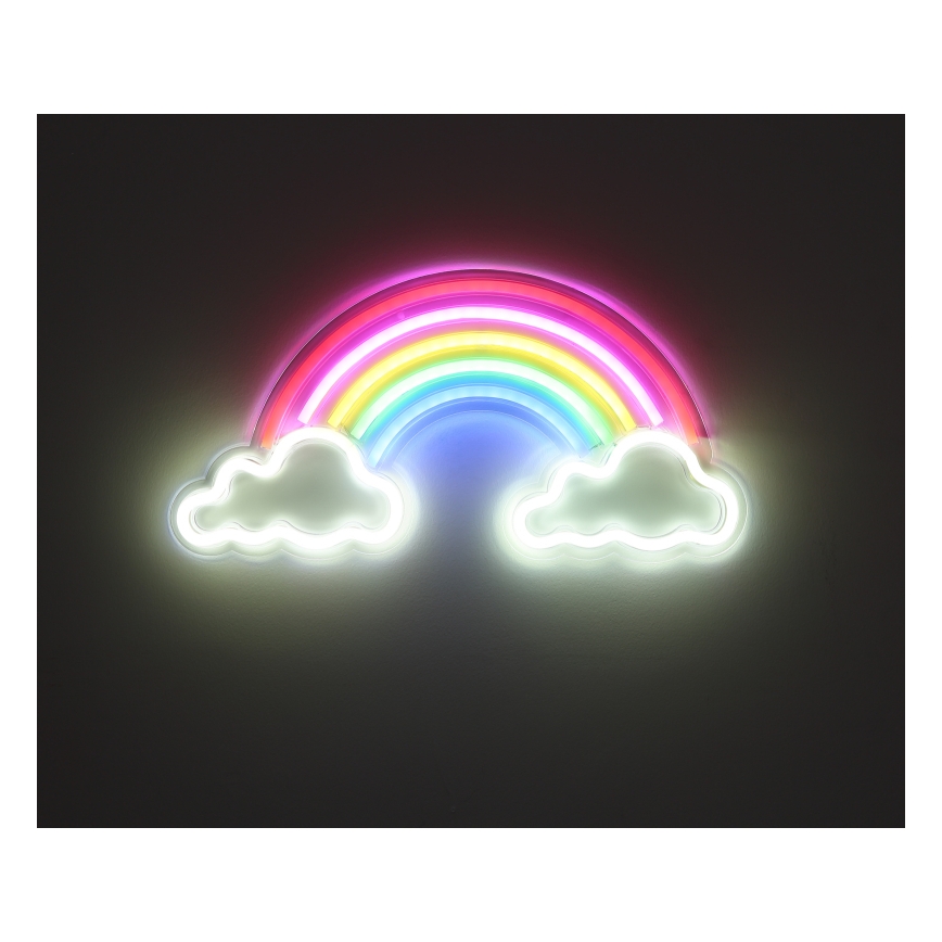Globo - Decoração de parede LED com néons LED/3W/USB arco-íris