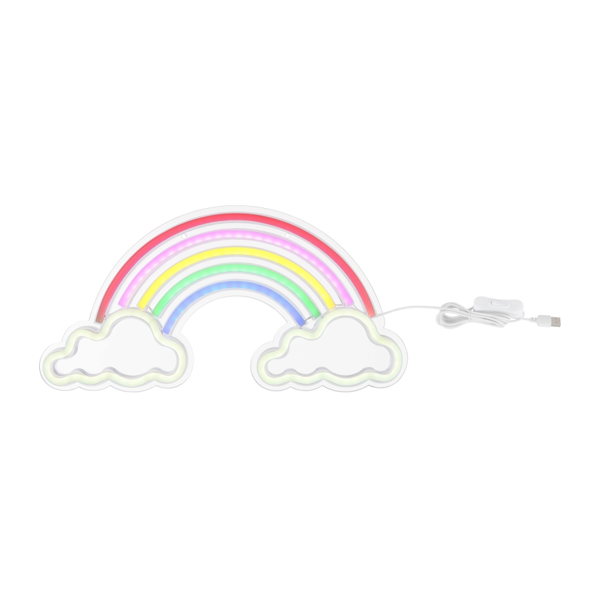 Globo - Decoração de parede LED com néons LED/3W/USB arco-íris
