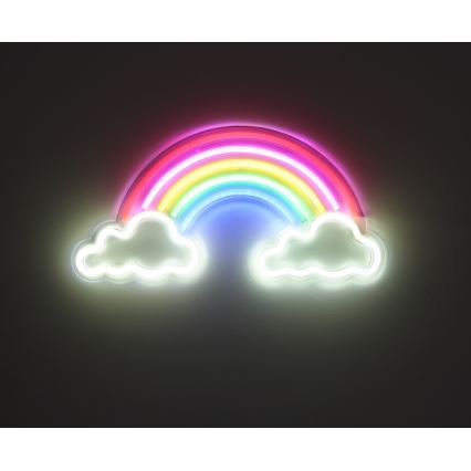 Globo - Decoração de parede LED Neon LED/3W/USB arco-íris