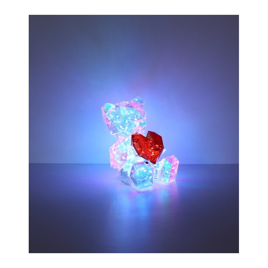 Globo -Decoração de mesa LED com regulação LED/3W/5V 1200 mAh urso