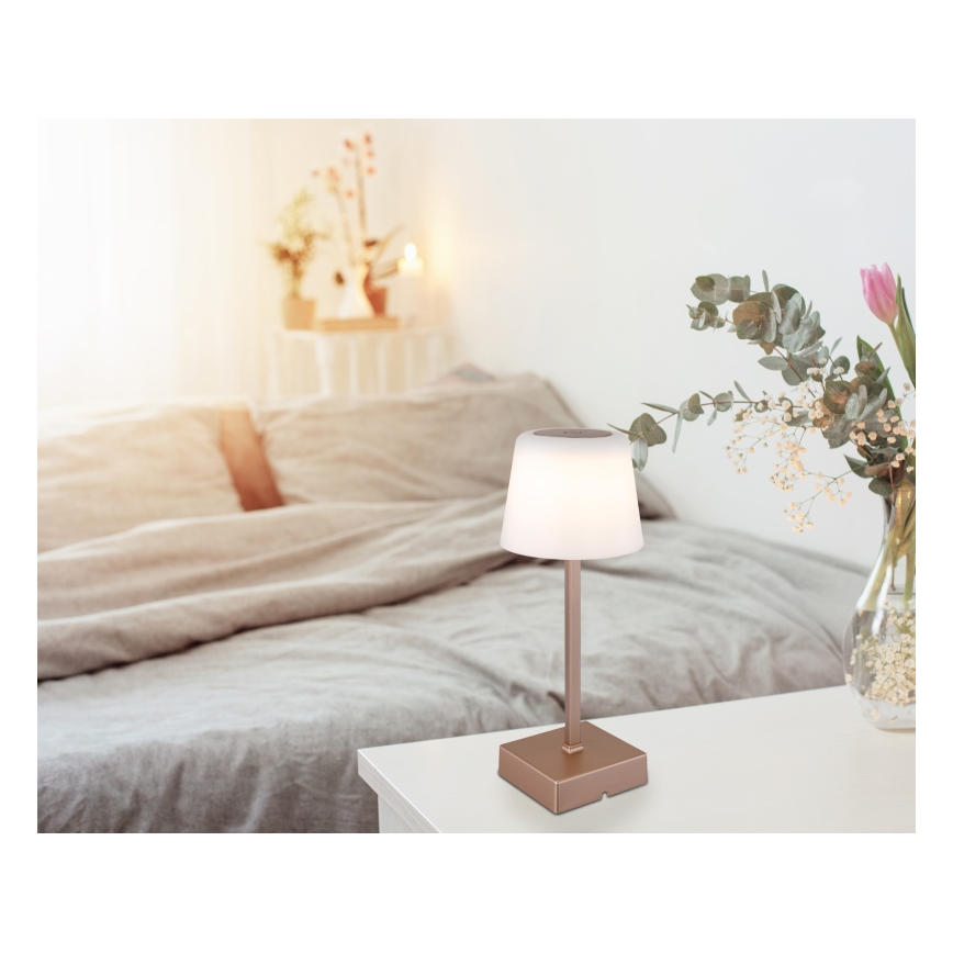 Globo - Candeeiro de mesa tátil LED com regulação LED/2W/5V 3000/4500/6500K 800 mAh bege