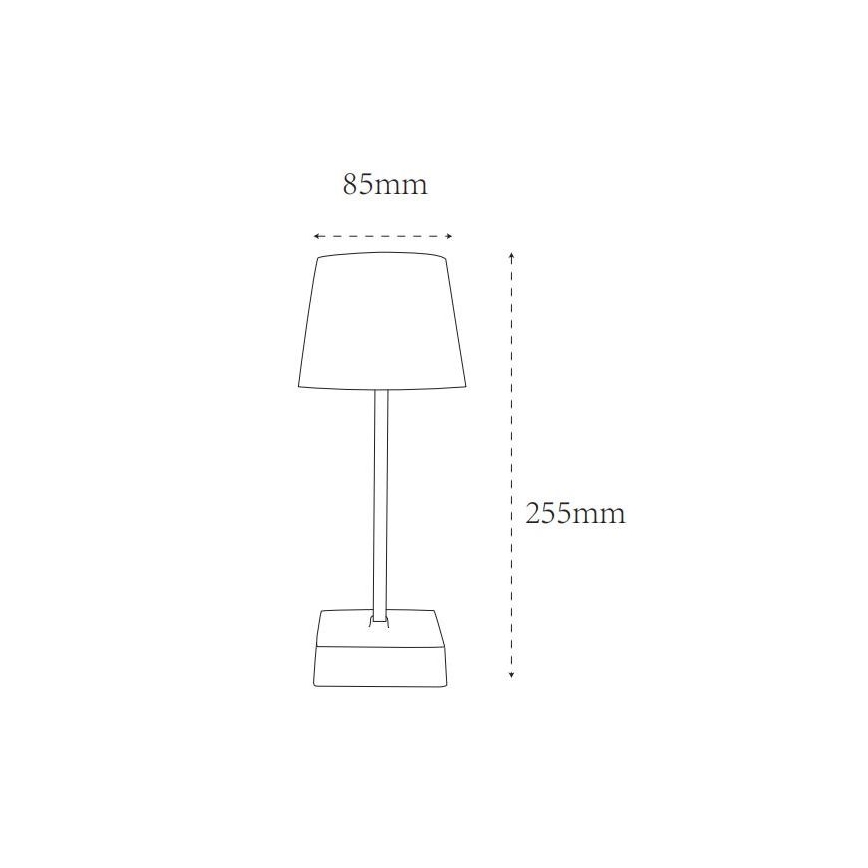 Globo - Candeeiro de mesa tátil LED com regulação LED/2W/5V 3000/4500/6500K 800 mAh preto