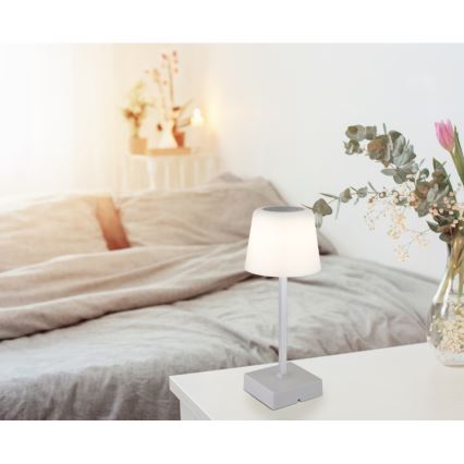 Globo - Candeeiro de mesa tátil LED com regulação LED/2W/5V 3000/4500/6500K 800 mAh prateado