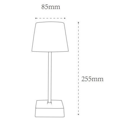 Globo - Candeeiro de mesa tátil LED com regulação LED/2W/5V 3000/4500/6500K 800 mAh branco