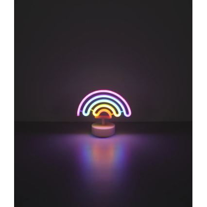 Globo - Decoração de mesa LED neon LED/2W/3xAA arco-íris