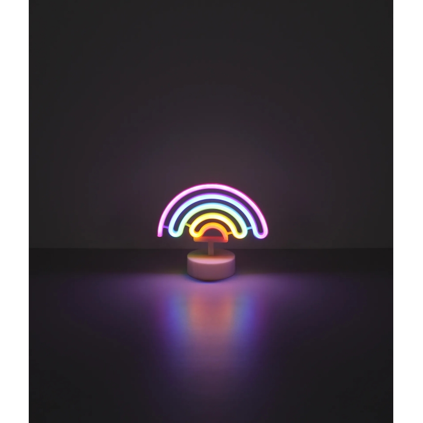 Globo - Decoração de mesa LED neon LED/2W/3xAA arco-íris