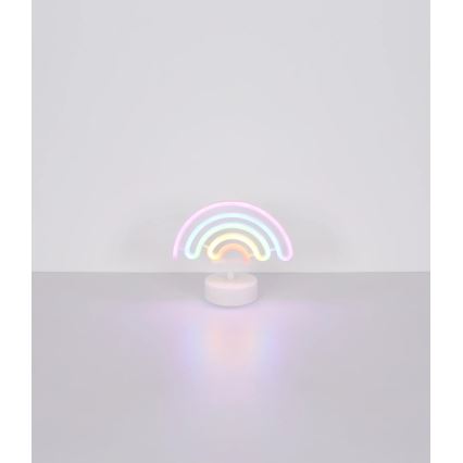Globo - Decoração de mesa LED neon LED/2W/3xAA arco-íris