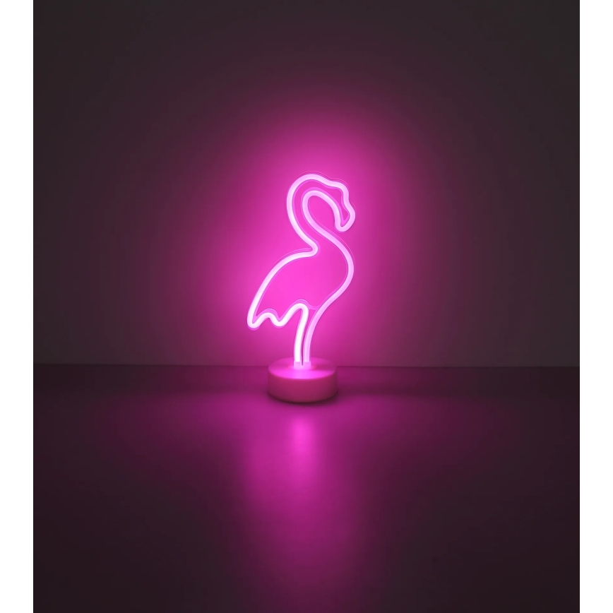 Globo - Decoração de mesa LED neon  LED/2W/3xAA flamingo