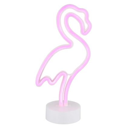 Globo - Decoração de mesa LED neon  LED/2W/3xAA flamingo