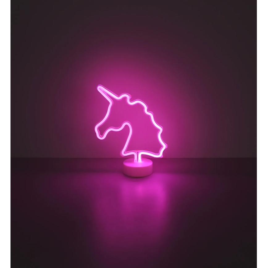 Globo - Decoração de mesa LED neon LED/2W/3xAA unicórnio