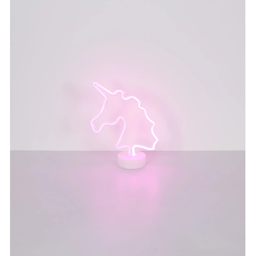 Globo - Decoração de mesa LED neon LED/2W/3xAA unicórnio