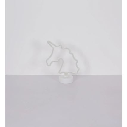 Globo - Decoração de mesa LED neon LED/2W/3xAA unicórnio