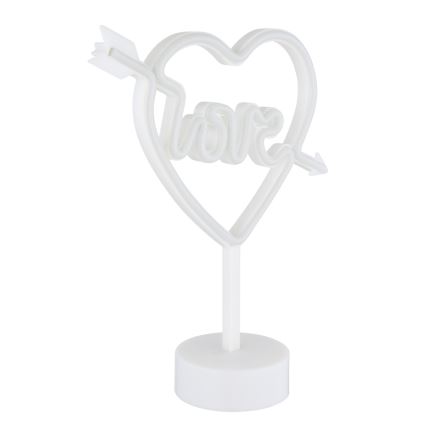 Globo - Decoração de mesa LED neon LED/2W/3xAA coração