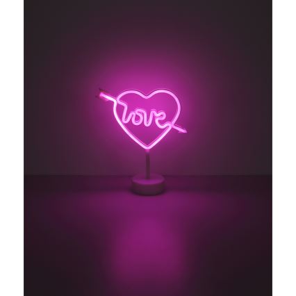 Globo - Decoração de mesa LED neon LED/2W/3xAA coração
