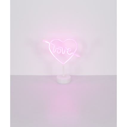 Globo - Decoração de mesa LED neon LED/2W/3xAA coração