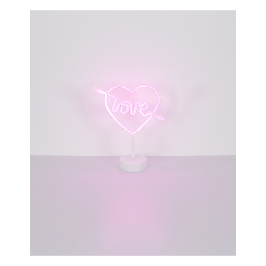 Globo - Decoração de mesa LED neon LED/2W/3xAA coração