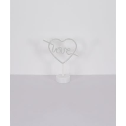 Globo - Decoração de mesa LED neon LED/2W/3xAA coração