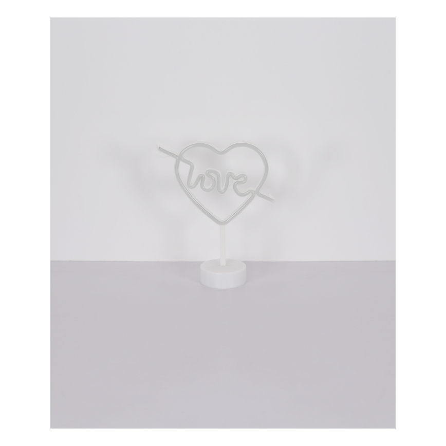 Globo - Decoração de mesa LED neon LED/2W/3xAA coração