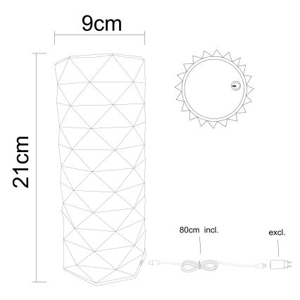 Globo - Candeeiro de mesa táctil LED com regulação LED/1W/5V 2700/4000/6500K 800 mAh