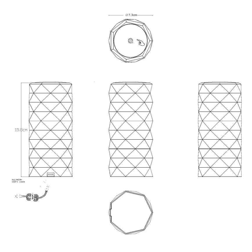 Globo - LED RGB Candeeiro de mesa tátil LED/0,6W/3,7V 500mAh