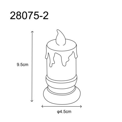 Globo - CONJUNTO 2x Velas LED LED/0,25W/3xLR1130