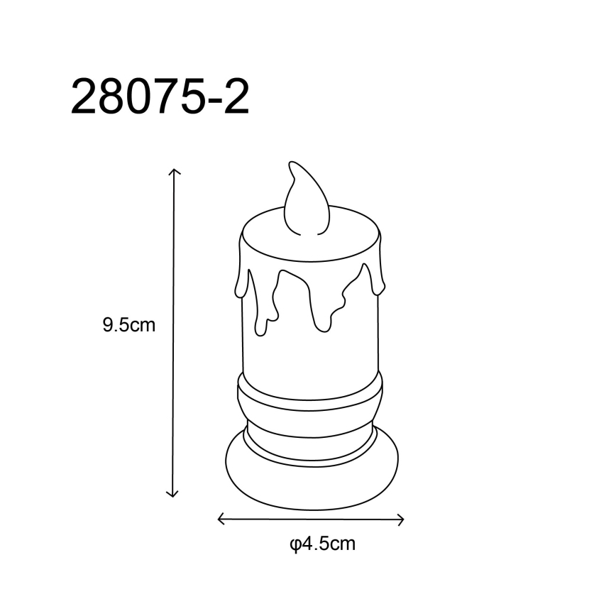 Globo - CONJUNTO 2x Velas LED LED/0,25W/3xLR1130