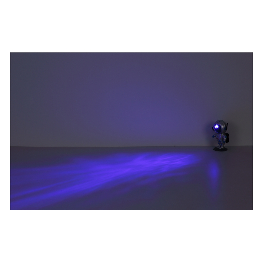 Globo - Candeeiro de mesa LED RGB LED/4,5W/5V astronauta prateado