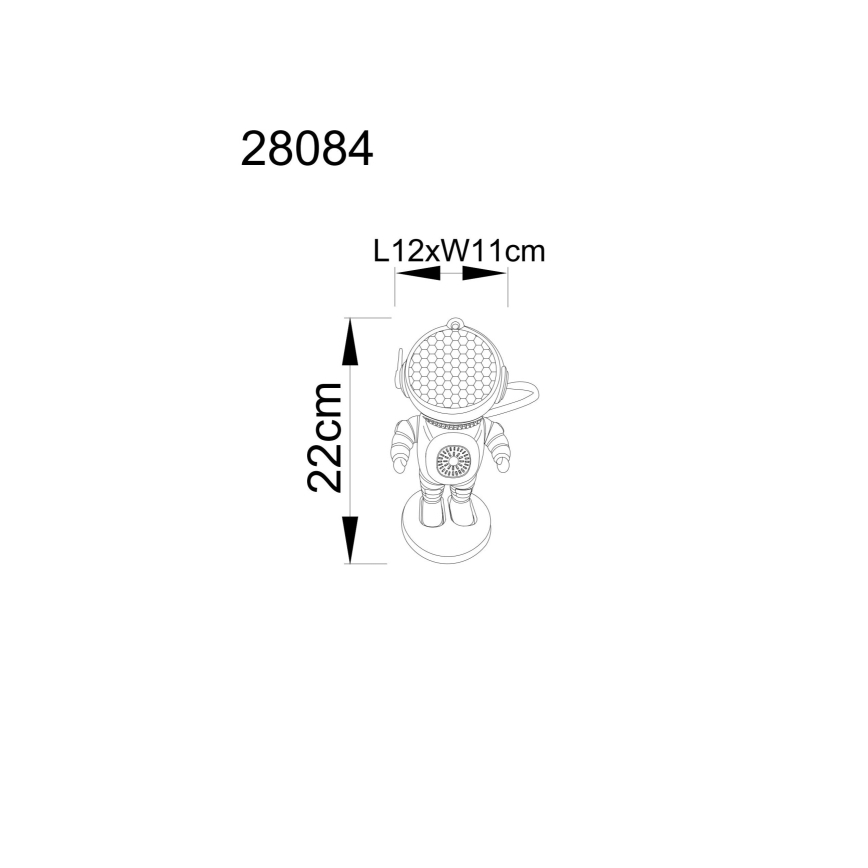 Globo - Candeeiro de mesa LED RGB LED/6W/5V astronauta branco