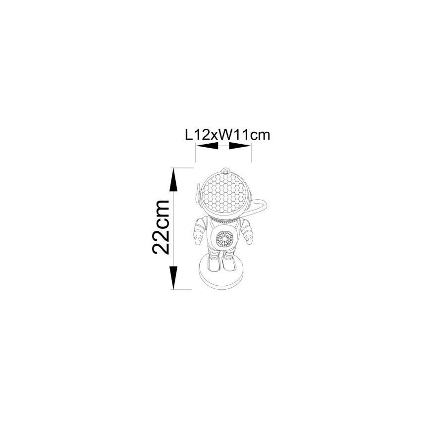 Globo - Lâmpada de Mesa LED RGB LED/6W/5V astronauta branca