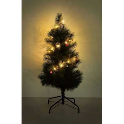 Globo - Corrente de Natal LED 20xLED/2xAA 2,2m branco quente