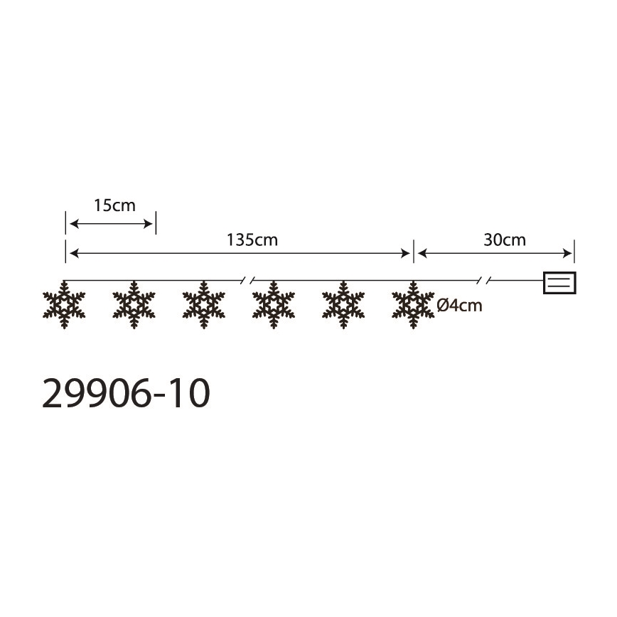 Globo 29906-10 - Corrente decorativa LED 10xLED/0,03W/2xAA