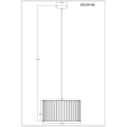 Globo - Candeeiro suspenso 1xE27/60W/230V diâmetro 35 cm