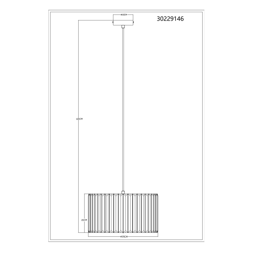 Globo - Candeeiro suspenso 1xE27/60W/230V diâmetro 35 cm