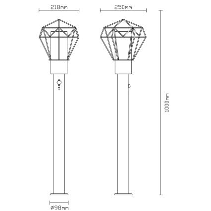 Globo - Candeeiro exterior com sensor 1xE27/15W/230V IP44
