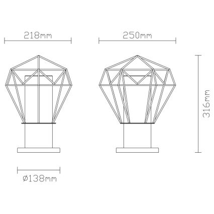 Globo - Candeeiro exterior 1xE27/15W/230V IP44