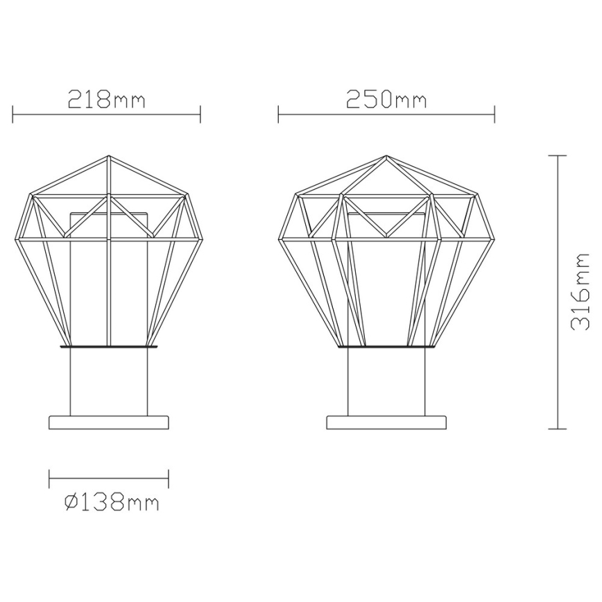 Globo - Candeeiro exterior 1xE27/15W/230V IP44