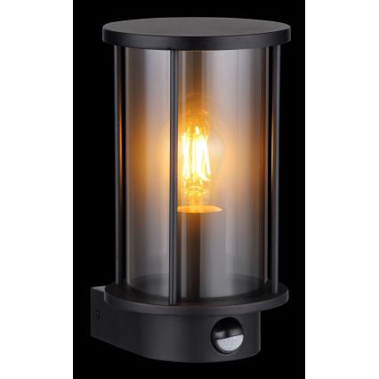 Globo - Iluminação de parede exterior com sensor 1xE27/60W/230V IP54