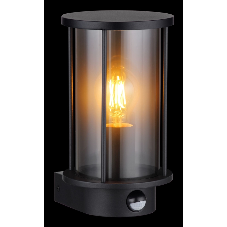 Globo - Iluminação de parede exterior com sensor 1xE27/60W/230V IP54
