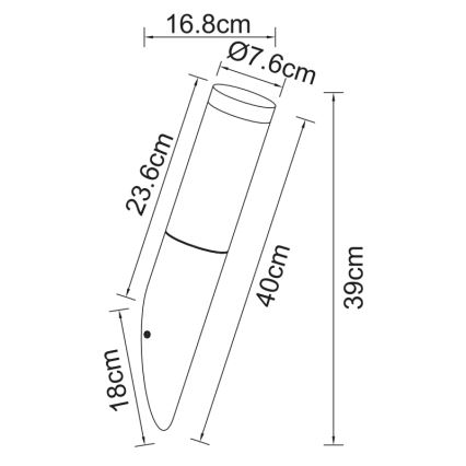 Globo - Luz de parede de exterior 1xE27/60W/230V