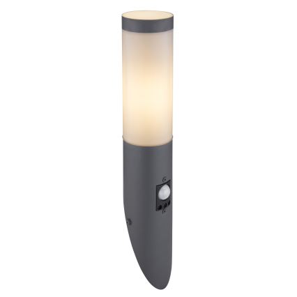 Globo - Iluminação de parede exterior com sensor 1xE27/15W/230V IP44