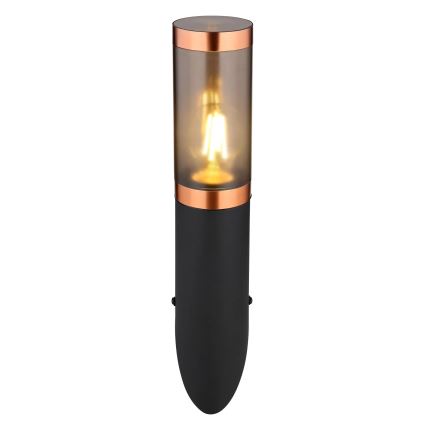 Globo - Iluminação de parede exterior 1xE27/23W/230V IP44 preto/cobre
