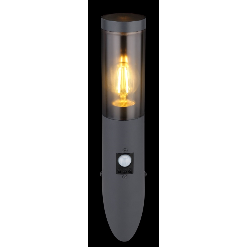 Globo - Iluminação de parede exterior com sensor 1xE27/15W/230V IP44