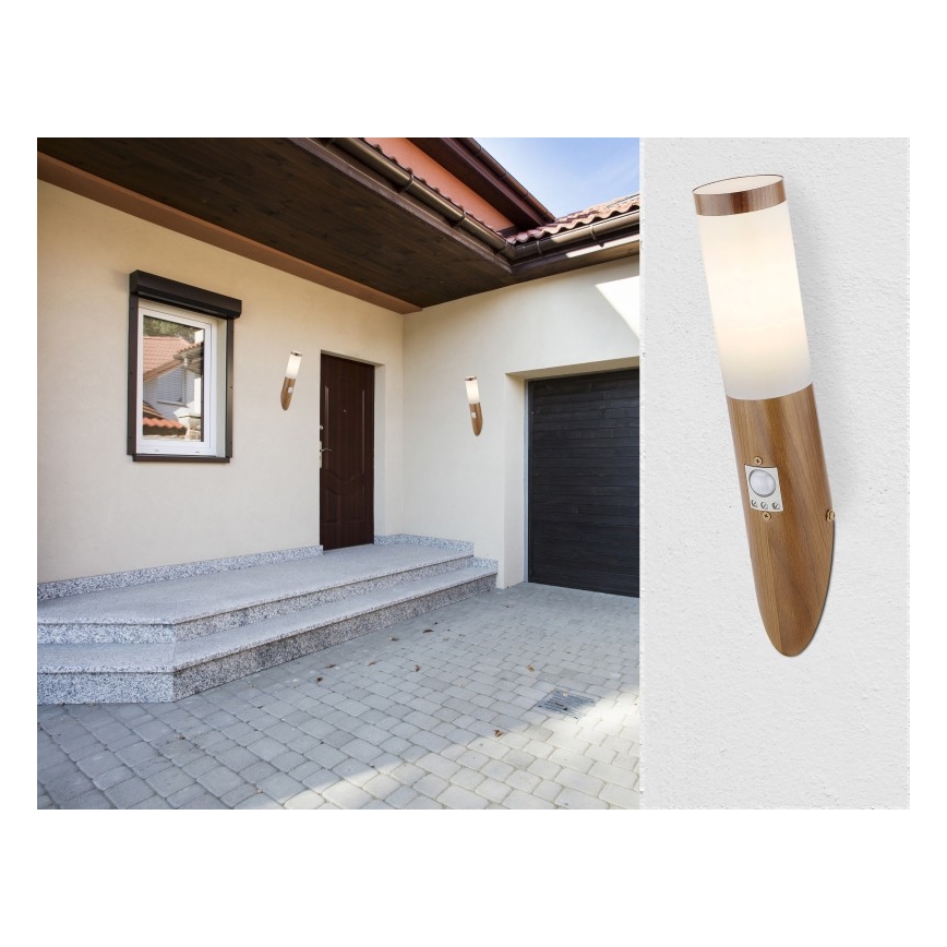 Globo - Iluminação de parede exterior com sensor 1xE27/30W/230V IP44