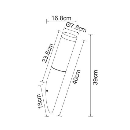 Globo - Iluminação de parede exterior com sensor 1xE27/30W/230V IP44
