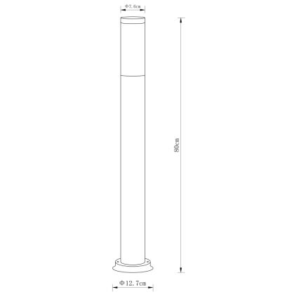 Globo - Candeeiro exterior 1xE27/60W/230V 80 cm IP44