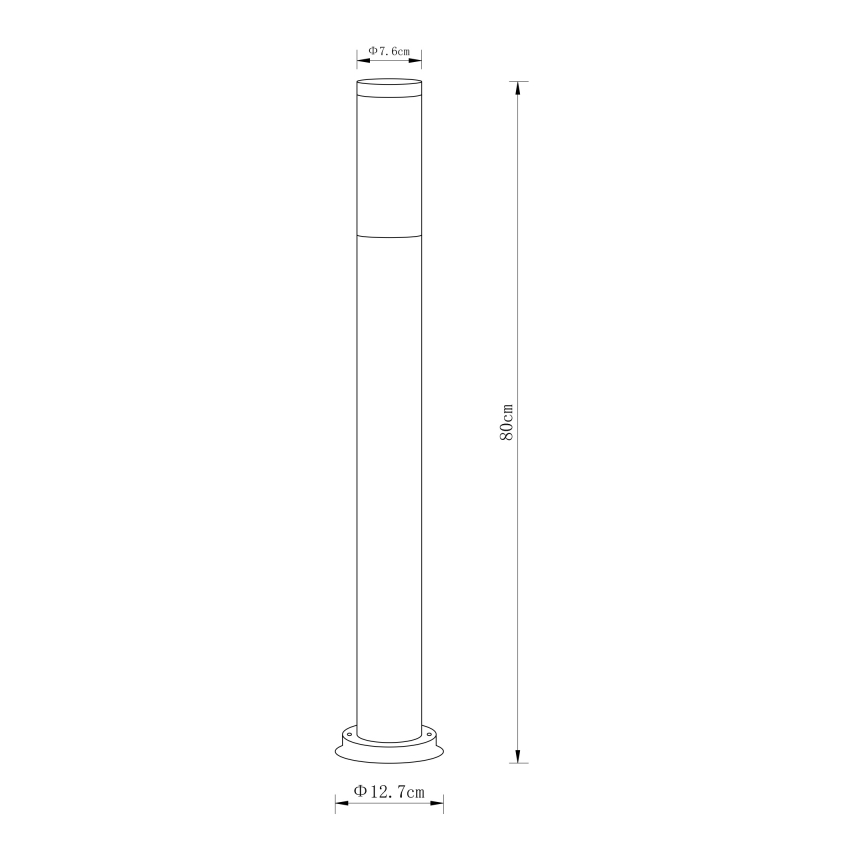 Globo - Candeeiro exterior 1xE27/60W/230V 80 cm IP44