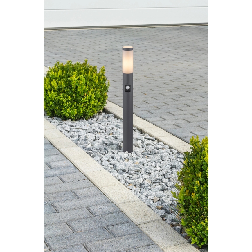 Globo - Candeeiro exterior com sensor 1xE27/15W/230V IP44 80 cm antracite