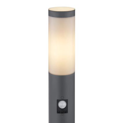 Globo - Candeeiro exterior com sensor 1xE27/15W/230V IP44 80 cm antracite