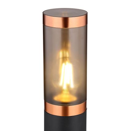 Globo - Candeeiro exterior 1xE27/23W/230V IP44 80 cm preto/cobre